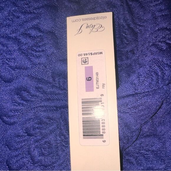 Eliza J Royal Blue Textured Jacquard Fit & Flare Cocktail Dress Sz 6 NWT Wedding - Picture 7 of 7